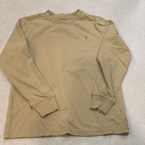 Polo by Ralph Lauren Kid’s Tan Long Sleeve Crew Neck Shirt